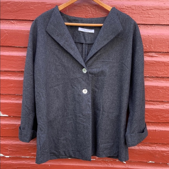 Muriel Dombret [Clothes] Cashmere Blend Jersey Jacket Top Women's Size 14